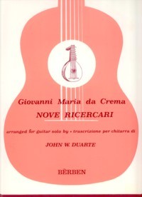 Nove Ricercari (Duarte) available at Guitar Notes.