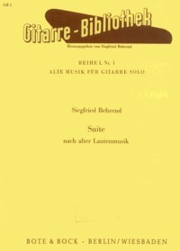 Suite nach alter Lautenmusik available at Guitar Notes.