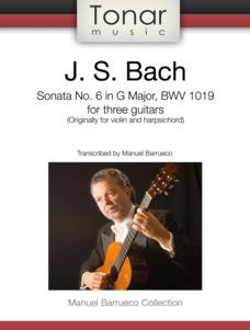 Sonata no.6 in G BWV1019 (Barrueco) available at Guitar Notes.